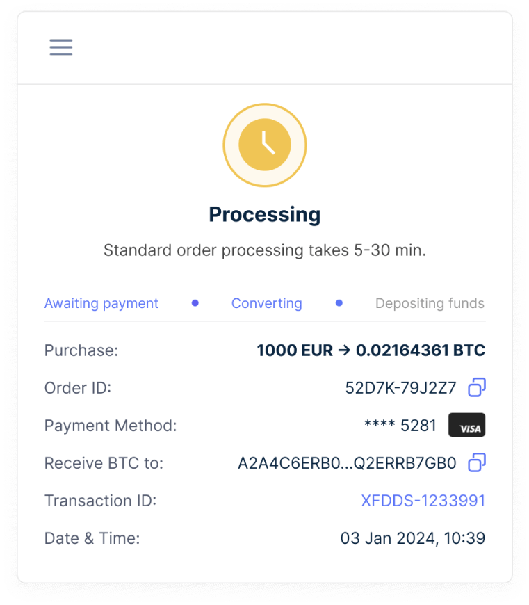 widget processing step